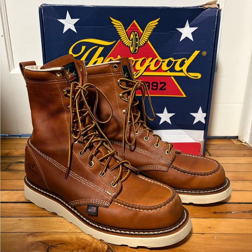 Thorogood American-Made Men's Brown Moc Toe Work Boots